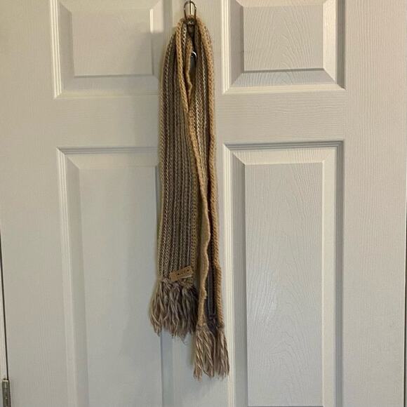 Aris Tan Striped Knit Tassel Scarf Unisex Womens One Size - Picture 9 of 13